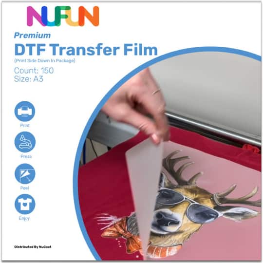 NuFun Activities 11.7&#x22; x 16.5&#x22; DTF Transfer Film, 150 Sheets